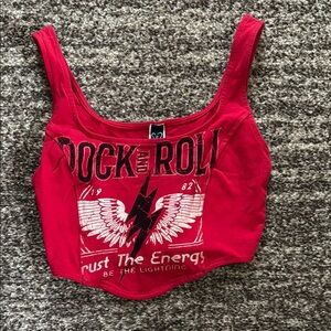 Rock & Roll Red Crop Top